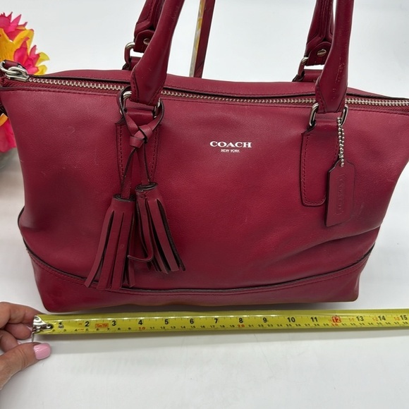 Coach Legacy Molly Eastwest Red Leather Shoulder Bag CP6628A - Picture 7 of 14